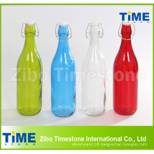 Colorful Glass Bottle with Lid